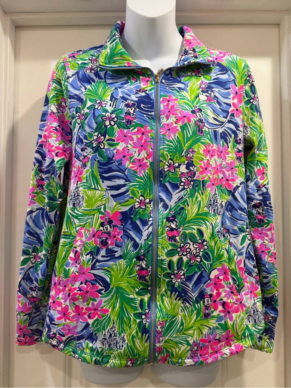 Lilly Pulitzer Disney Parks Collection Minnie & Daisy Full Zip Jacket Size Small